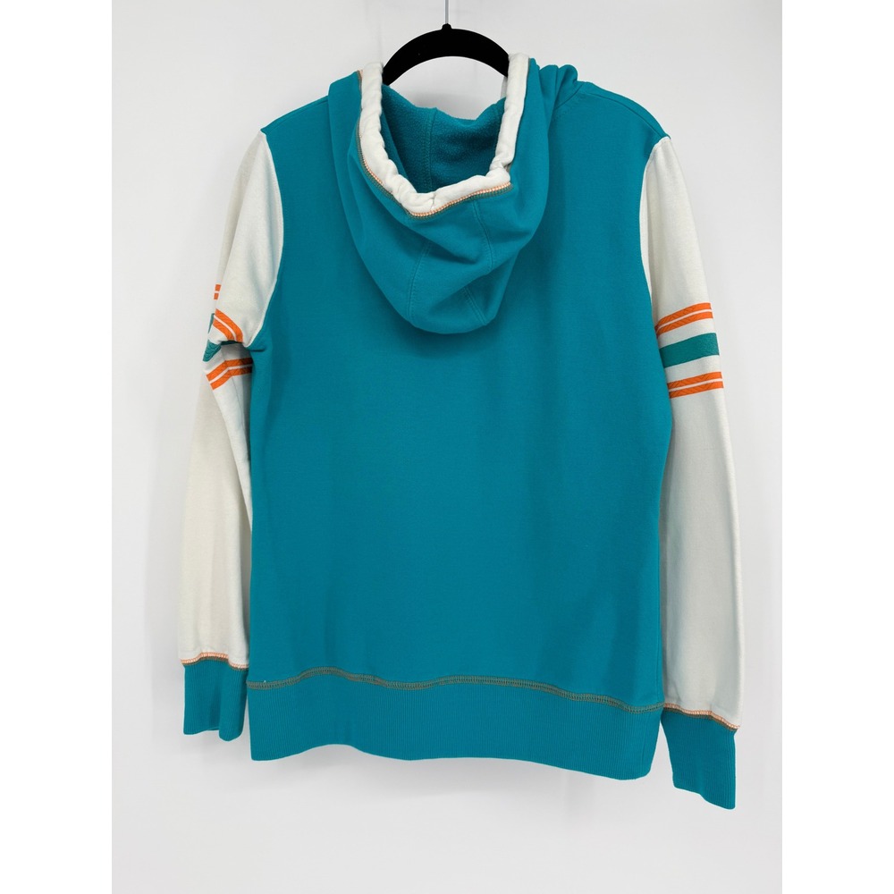 Majestic Miami Dolphins Hoodie Womens Small Teal NFL Pullover Sweatshirt - Picture 7 of 8